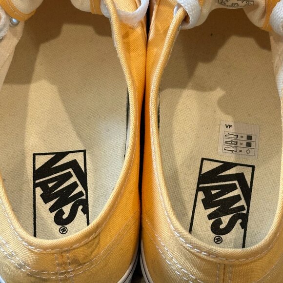 NWOT Yellow Canvas Vans Size 7 Women’s — Never Worn - Picture 7 of 13